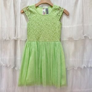 Guess Girls Size 10 Ballerina Lace Dress in Green